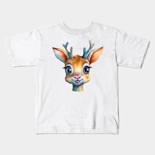 Deer Watercolor Kids T-Shirt